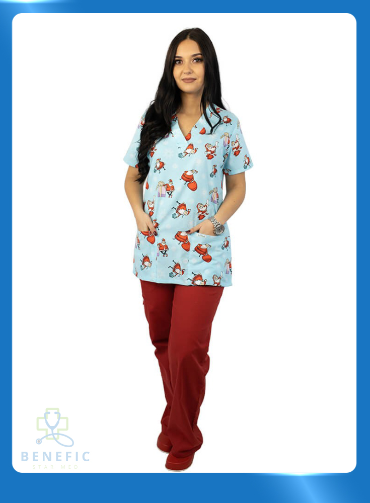 -bluza-medicala-imprimata-lotus-1-editie-speciala-de-craciun-blue-christmas-fata-general
