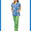 bluza-medicala-imprimata-lotus-dino-city-fata