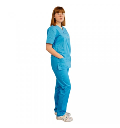 Costum medical Lotus 1, Basic 1, ALBASTRU DESCHIS