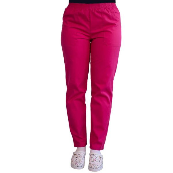 Pantalon unisex Lotus 1, cu elastic FUXIA